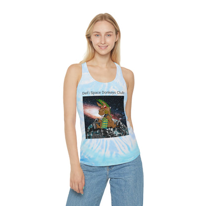 Burros espaciales DeFi # 29 Camiseta sin mangas con espalda cruzada y teñido anudado