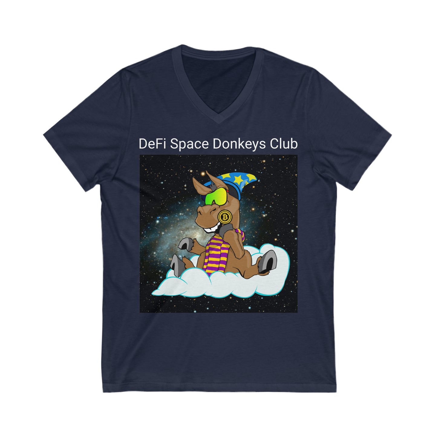 DeFi Space Donkeys #2 Camiseta unisex de manga corta con cuello en V
