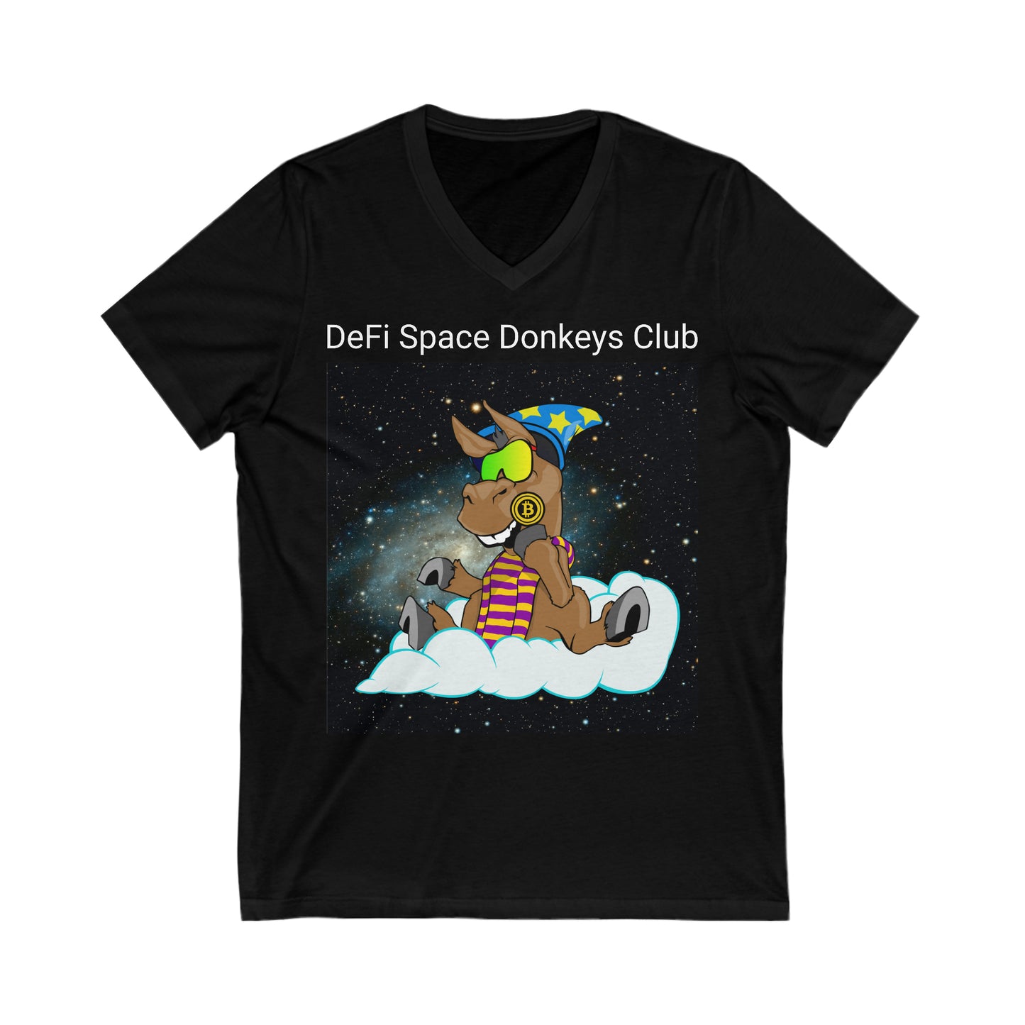 DeFi Space Donkeys #2 Camiseta unisex de manga corta con cuello en V