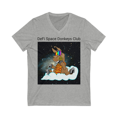 DeFi Space Donkeys #23 Unisex Jersey Short Sleeve V-Neck Tee