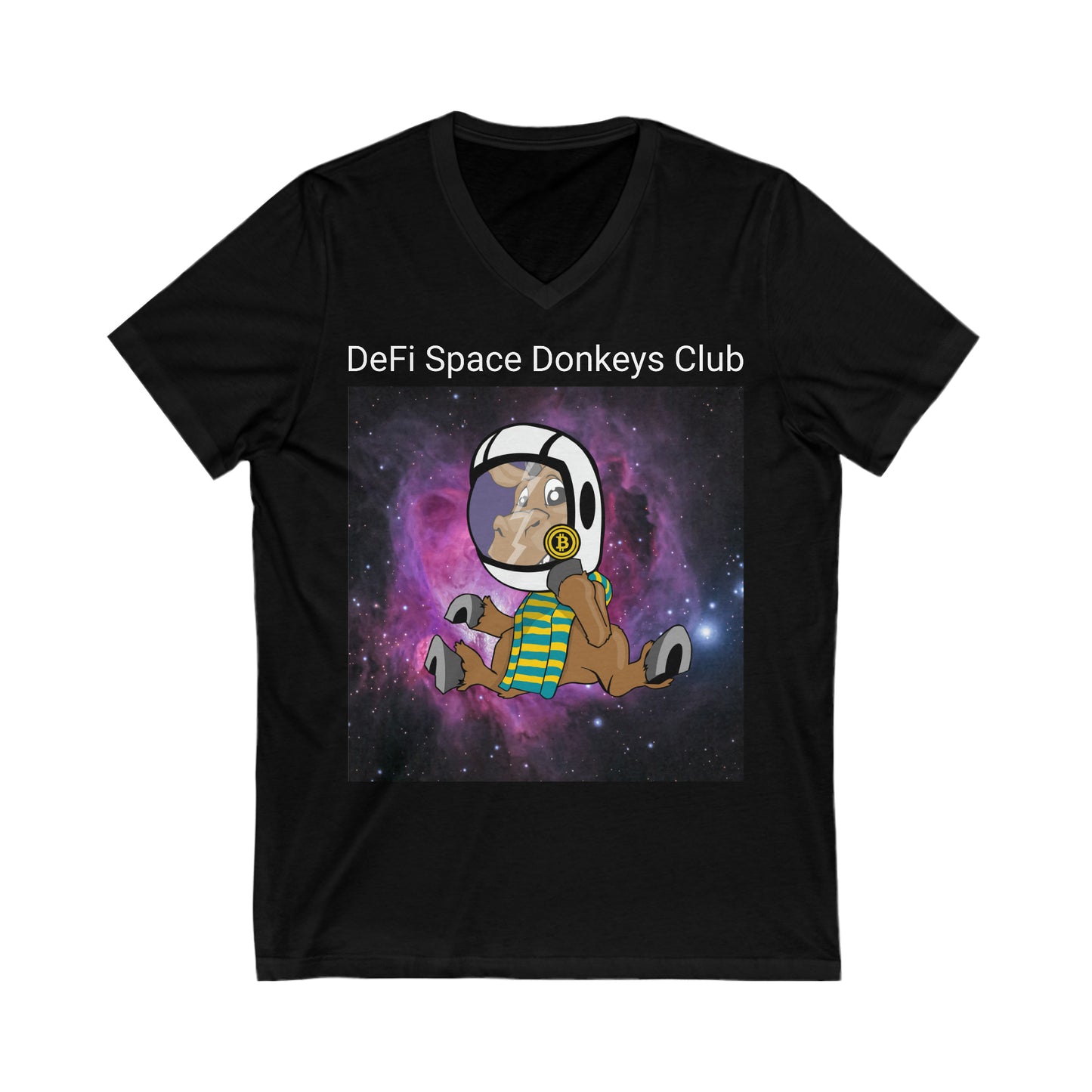 DeFi Space Donkeys #13 Camiseta unisex de manga corta con cuello en V