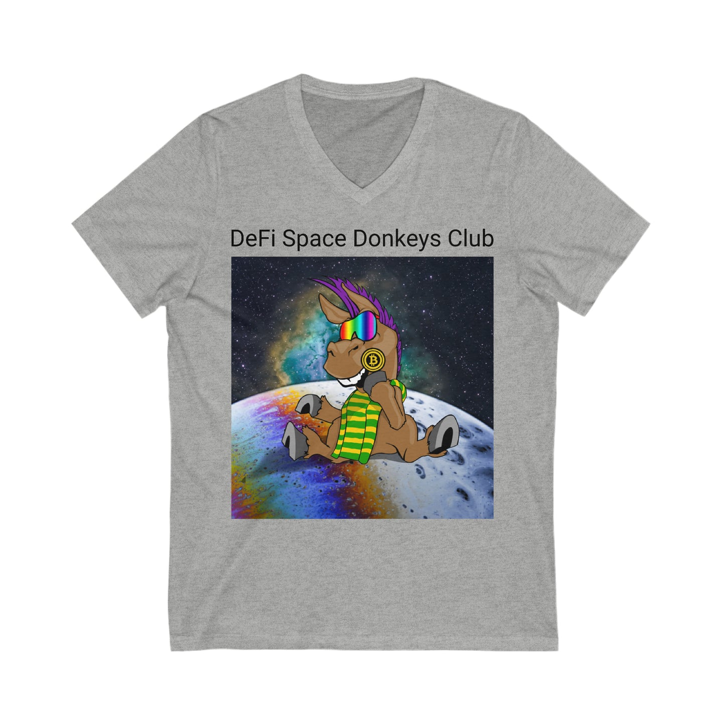 DeFi Space Donkeys #959 Camiseta unisex de manga corta con cuello en V