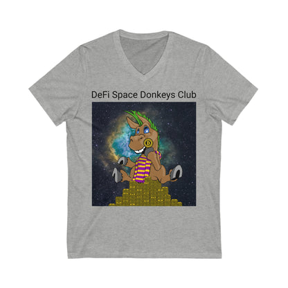 DeFi Space Donkeys #30 Camiseta unisex de manga corta con cuello en V