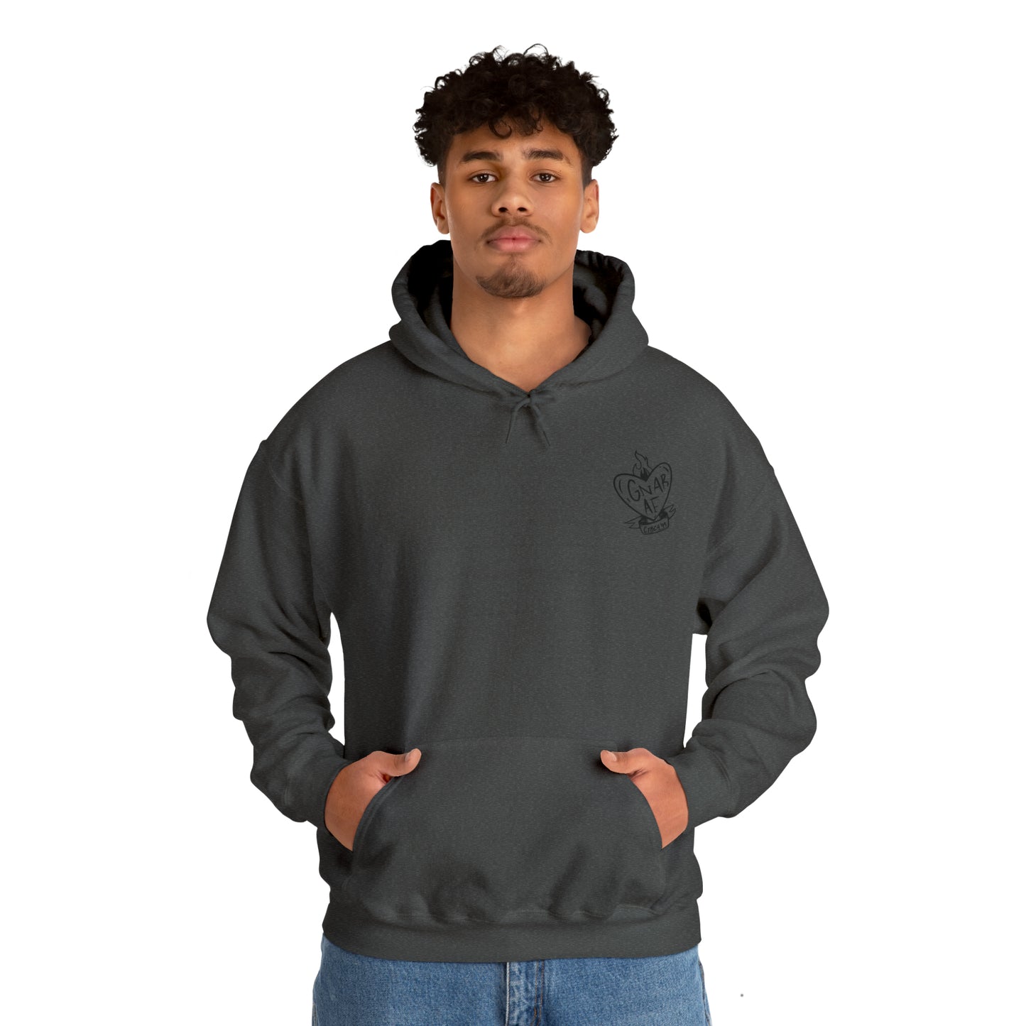Gnar AF B&W Logo Unisex Heavy Blend™ Hooded Sweatshirt