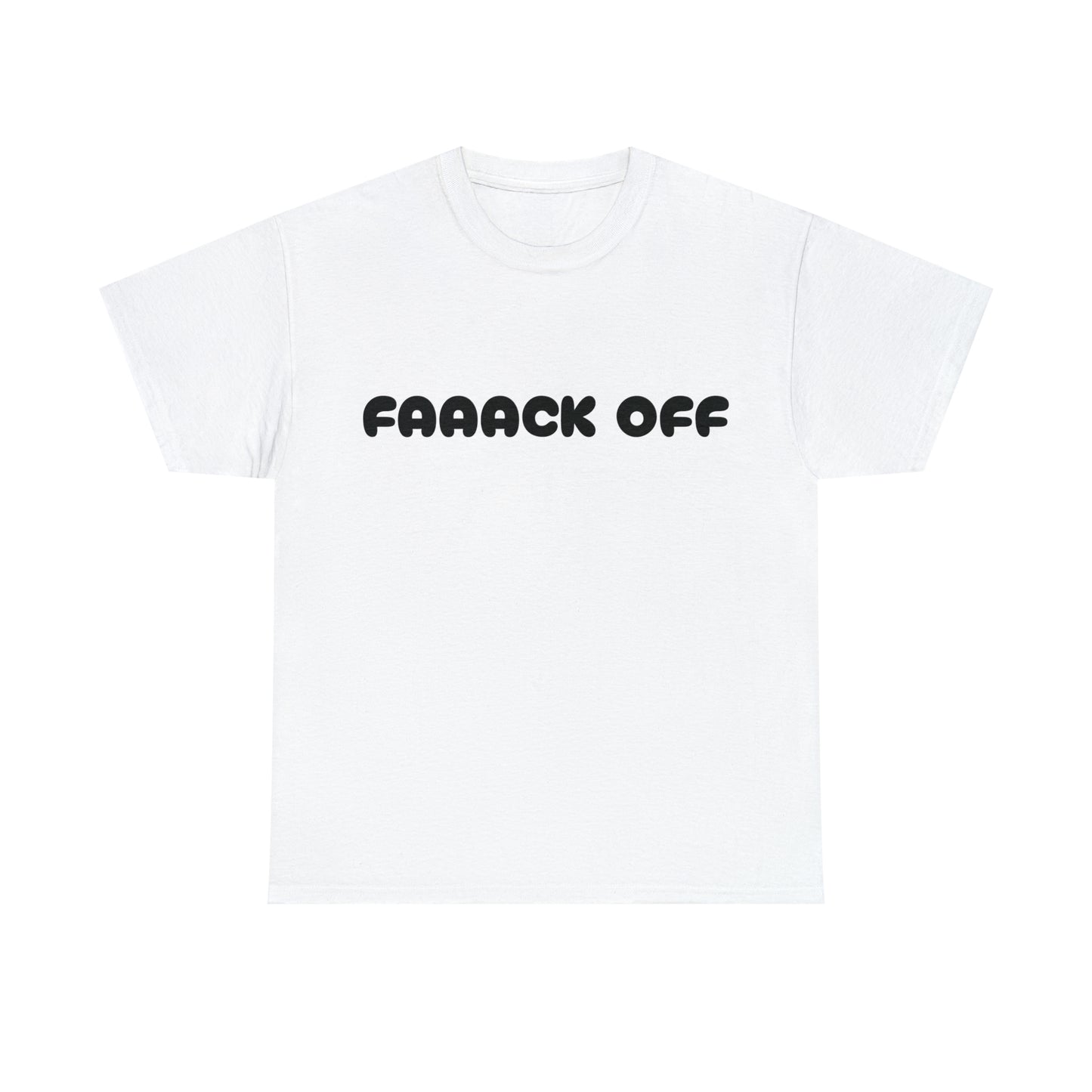 FAAACK OFF Camiseta unisex de algodón pesado