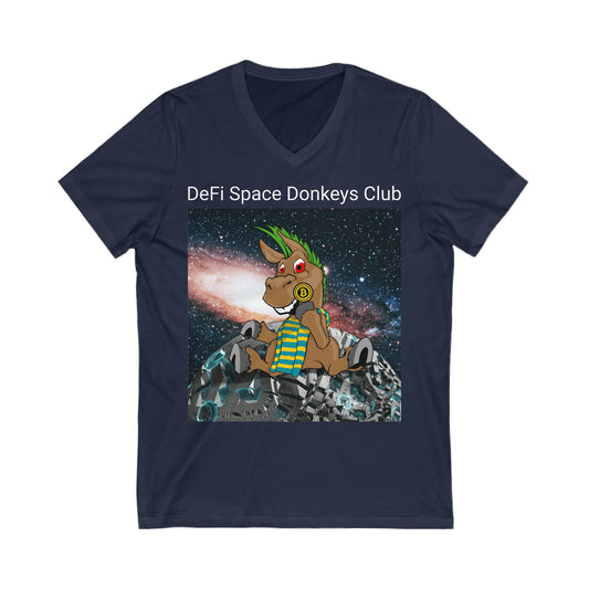 DeFi Space Donkeys #29 Unisex Jersey Short Sleeve V-Neck Tee