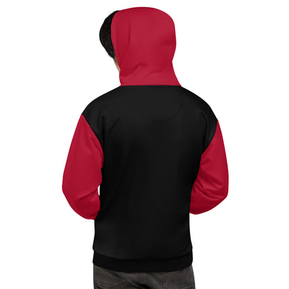 The Appreciators Red and Black AOP Recycled Poly Unisex Hoodie