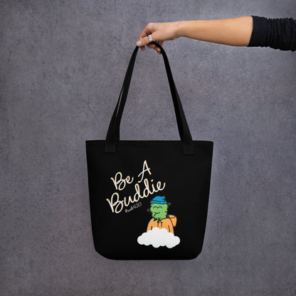 CannaBuddies Be a Buddie Cloud Black Tote bag