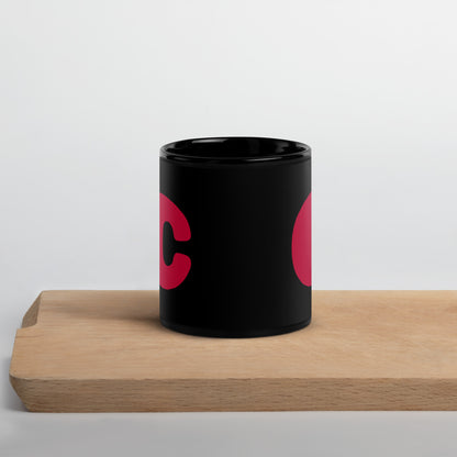 Commons Red C Black Glossy Mug