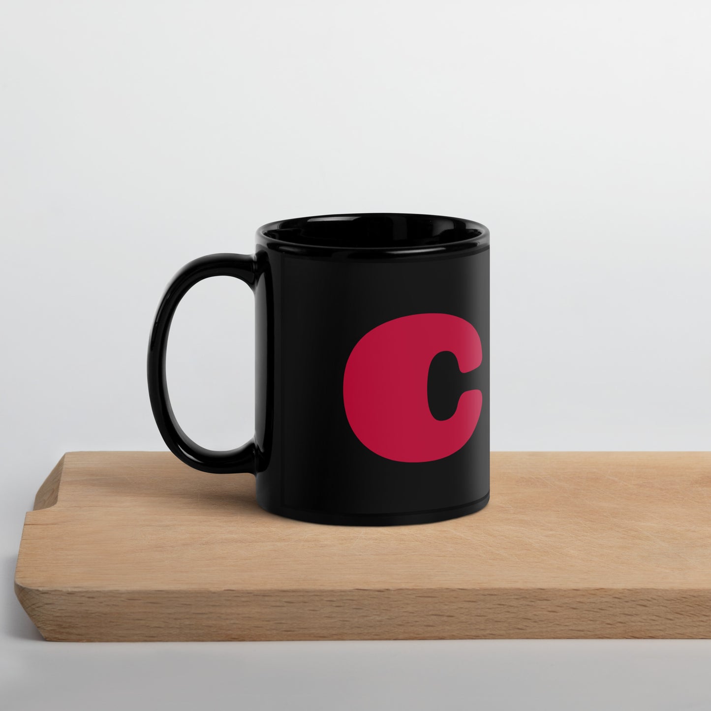 Commons Red C Black Glossy Mug