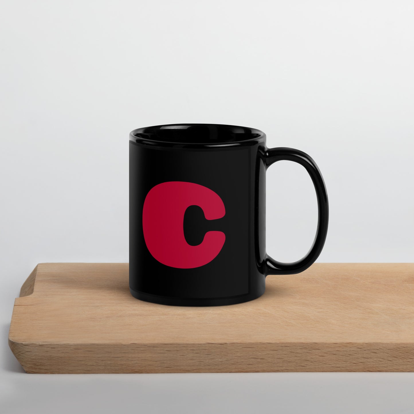 Commons Red C Black Glossy Mug