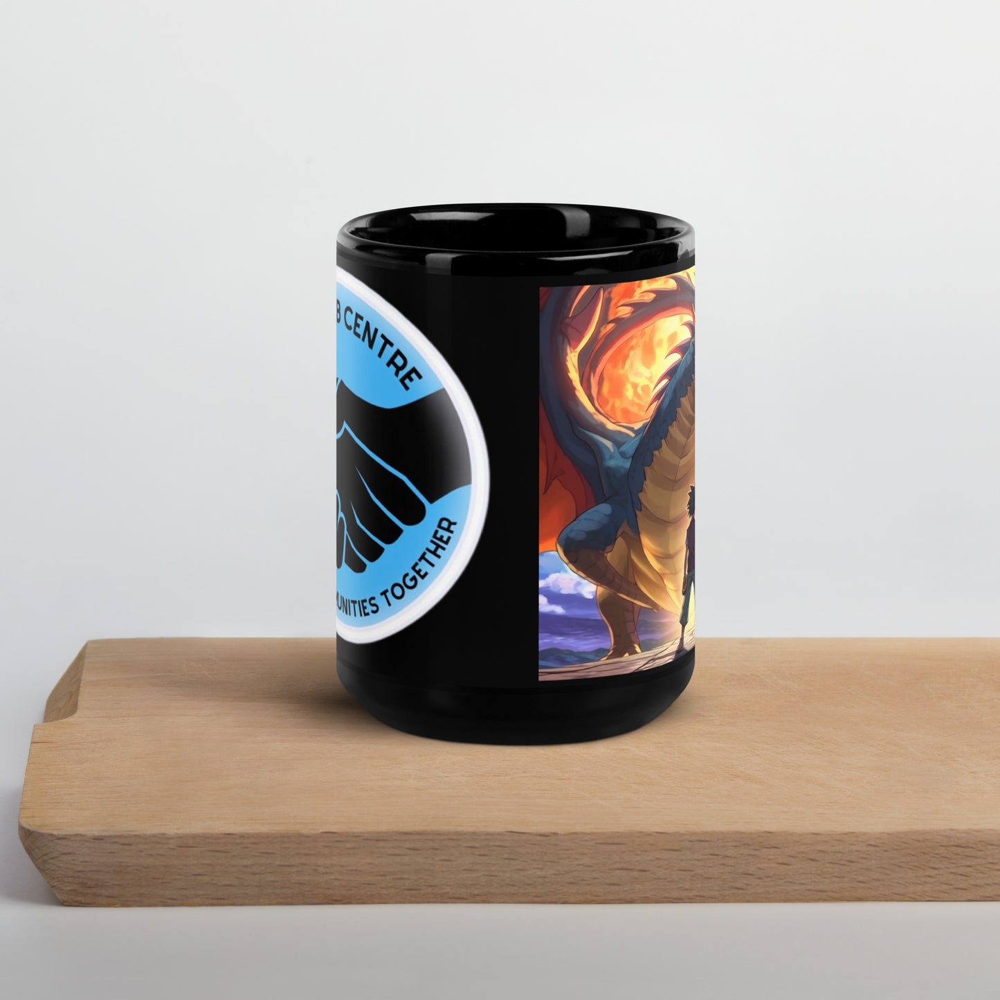 Collab Centre CHAOS #215 Black Glossy Mug