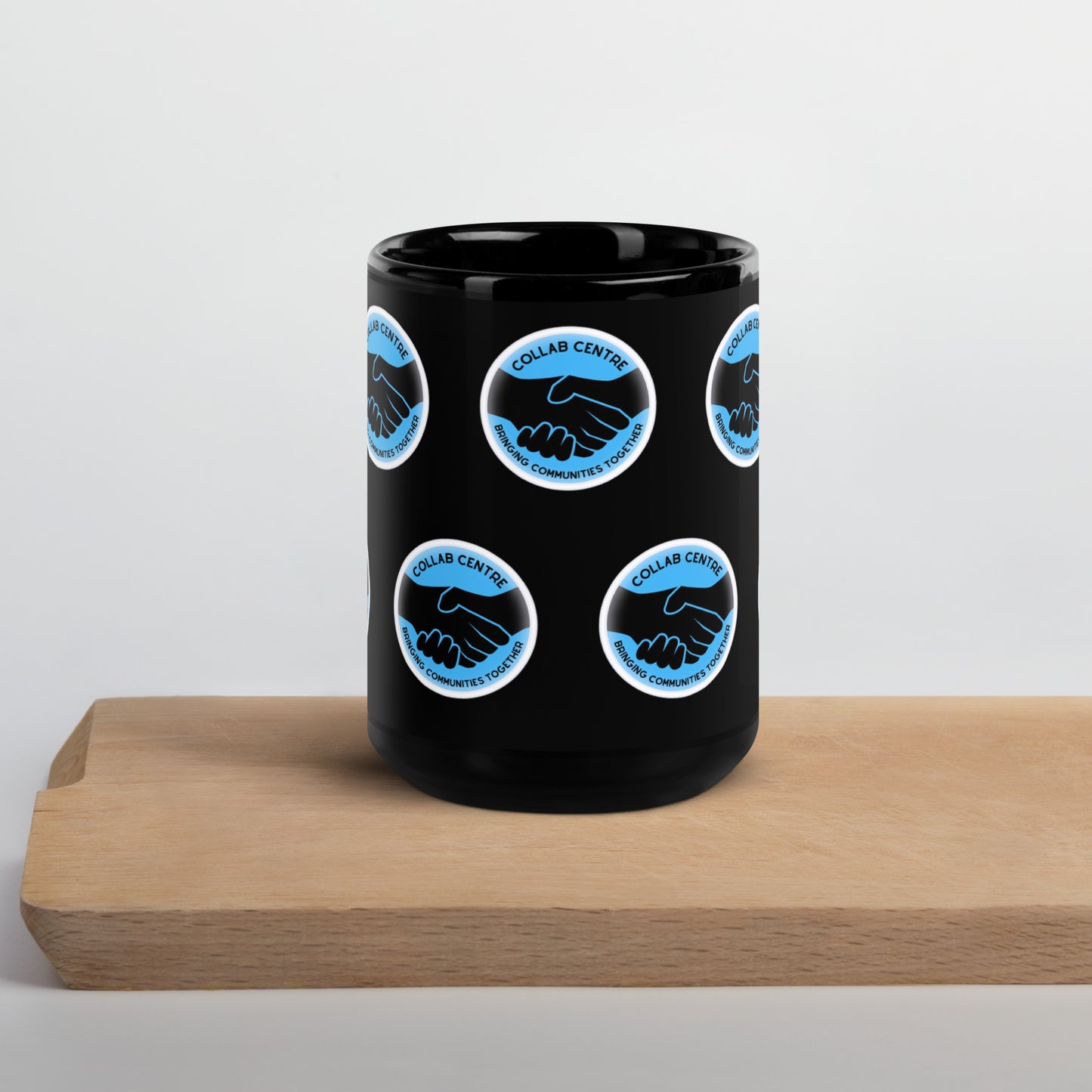 Collab Centre Logo Black Glossy Mug