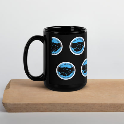 Collab Centre Logo Black Glossy Mug