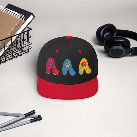 The Appreciators Paw Prints Embroidered Snapback Hat