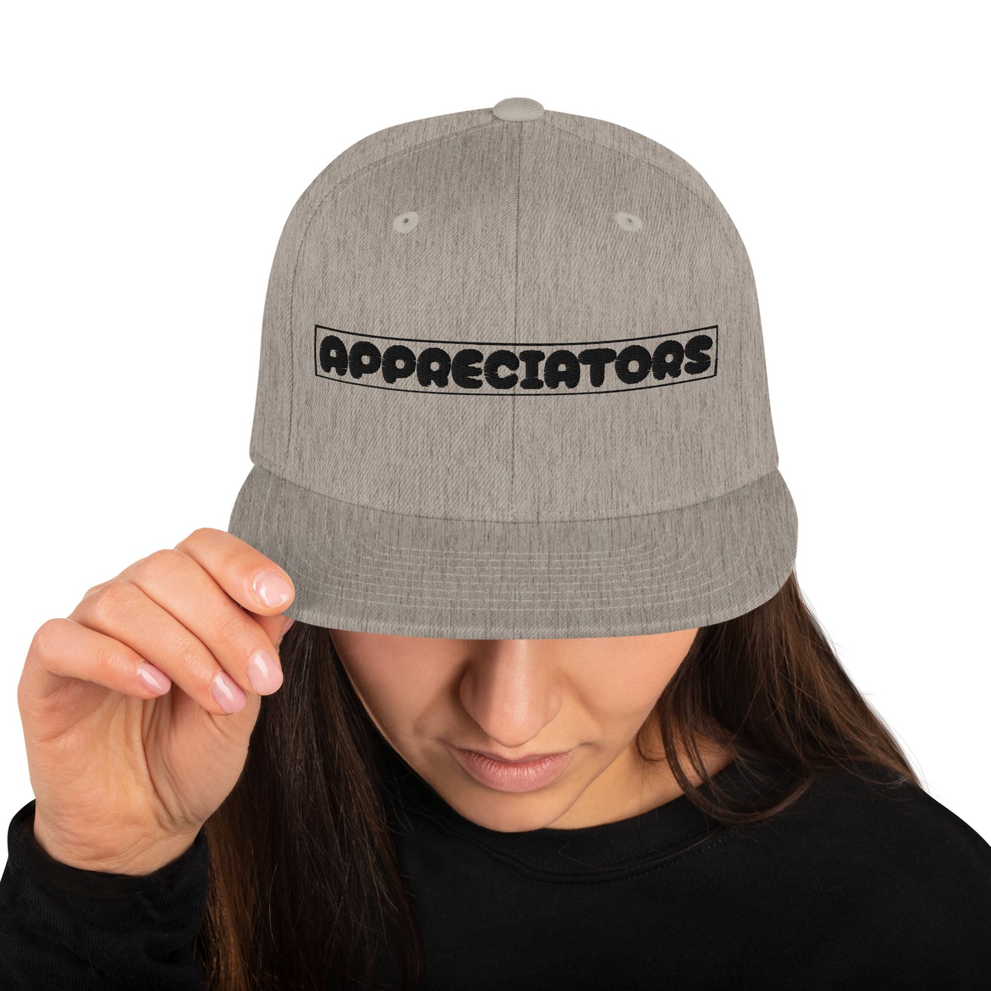 The Appreciators Companion Text Box Embroidered Snapback Hat