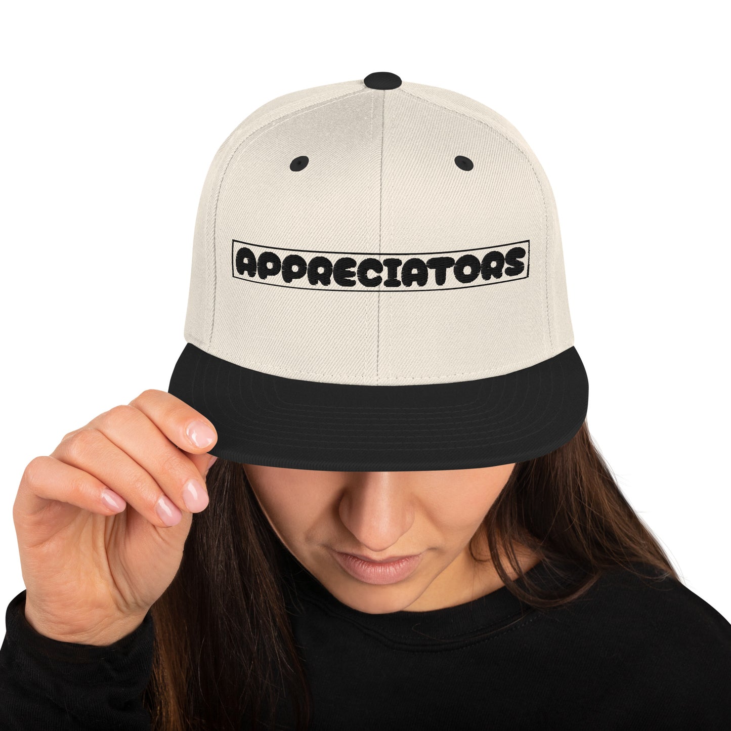 The Appreciators Companion Text Box Embroidered Snapback Hat