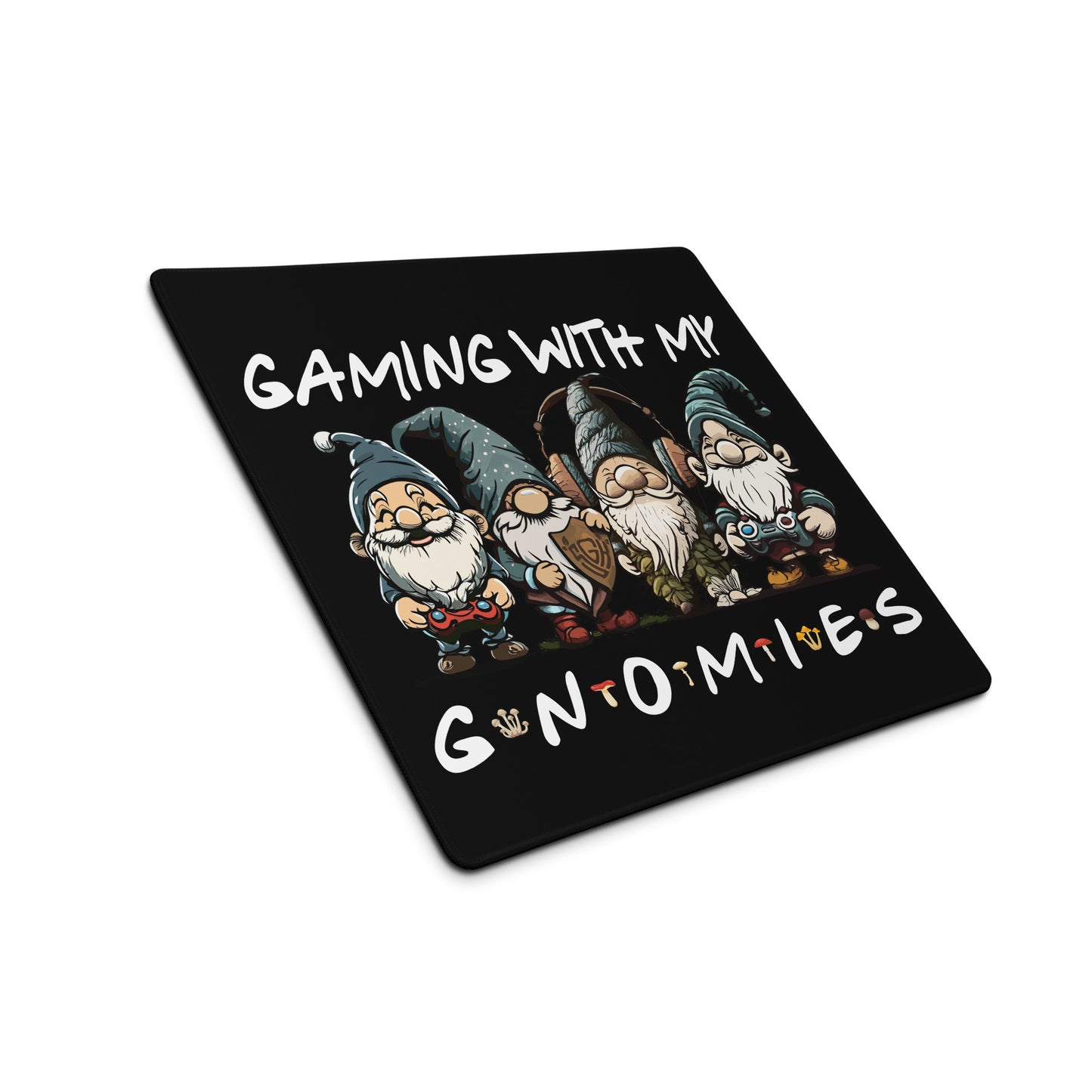 SGK Gaming with my Gnomies 18 x 16 Black Gaming mouse pad