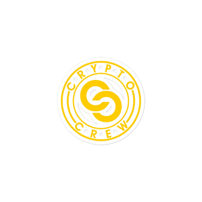 Pegatinas sin burbujas con el logotipo de Crypto Crew
