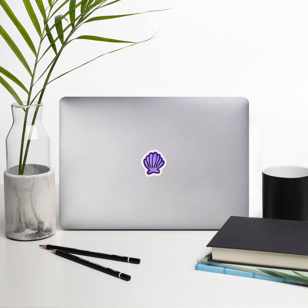 SSU Purple Shell Shaped Bubble-free stickers