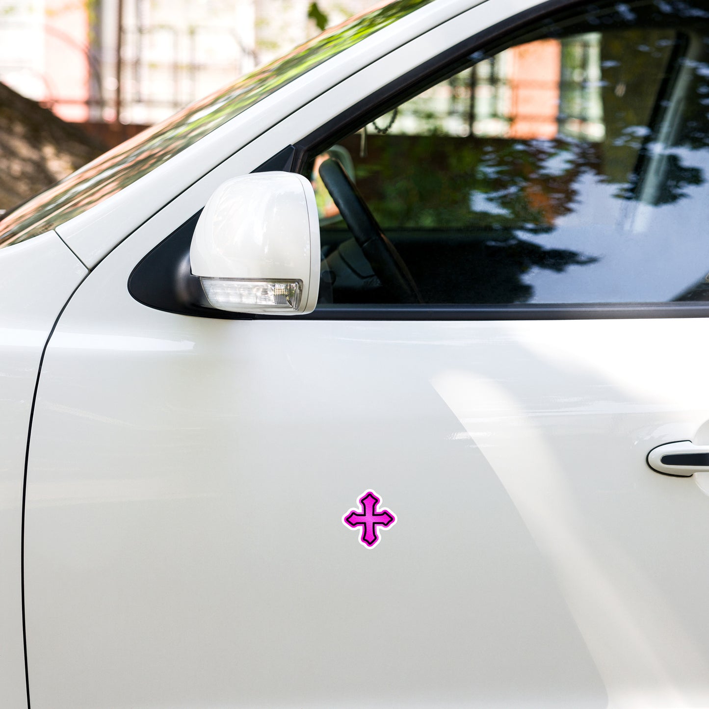 SSU Pink Cross Shaped Bubble-free stickers