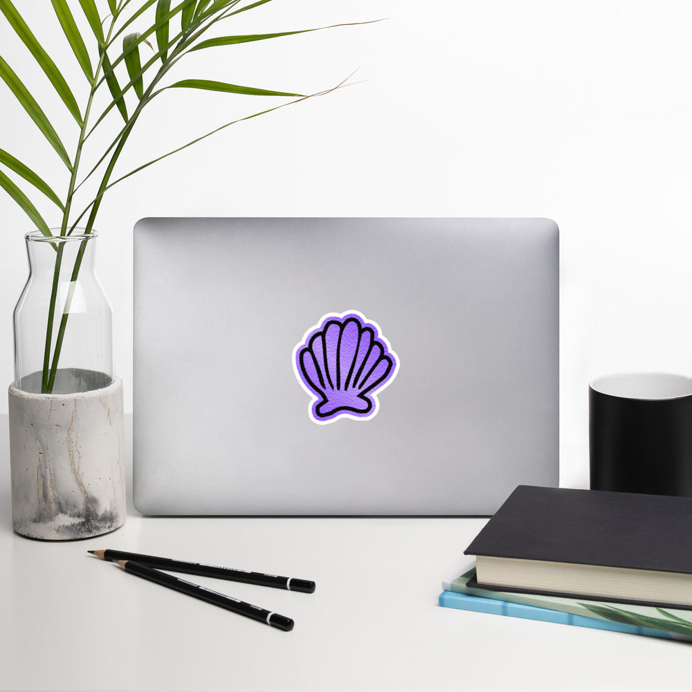 SSU Purple Shell Shaped Bubble-free stickers