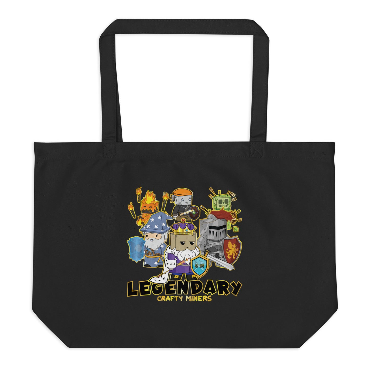 Crafty Miners Legendary Large organic tote bag