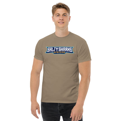 SSU Men's classic tee Salty Sharks Uprising Feeding Frenzy Back