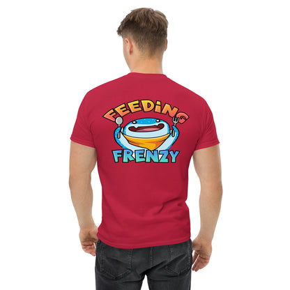 SSU Men's classic tee White Sharks Feeding Frenzy Back