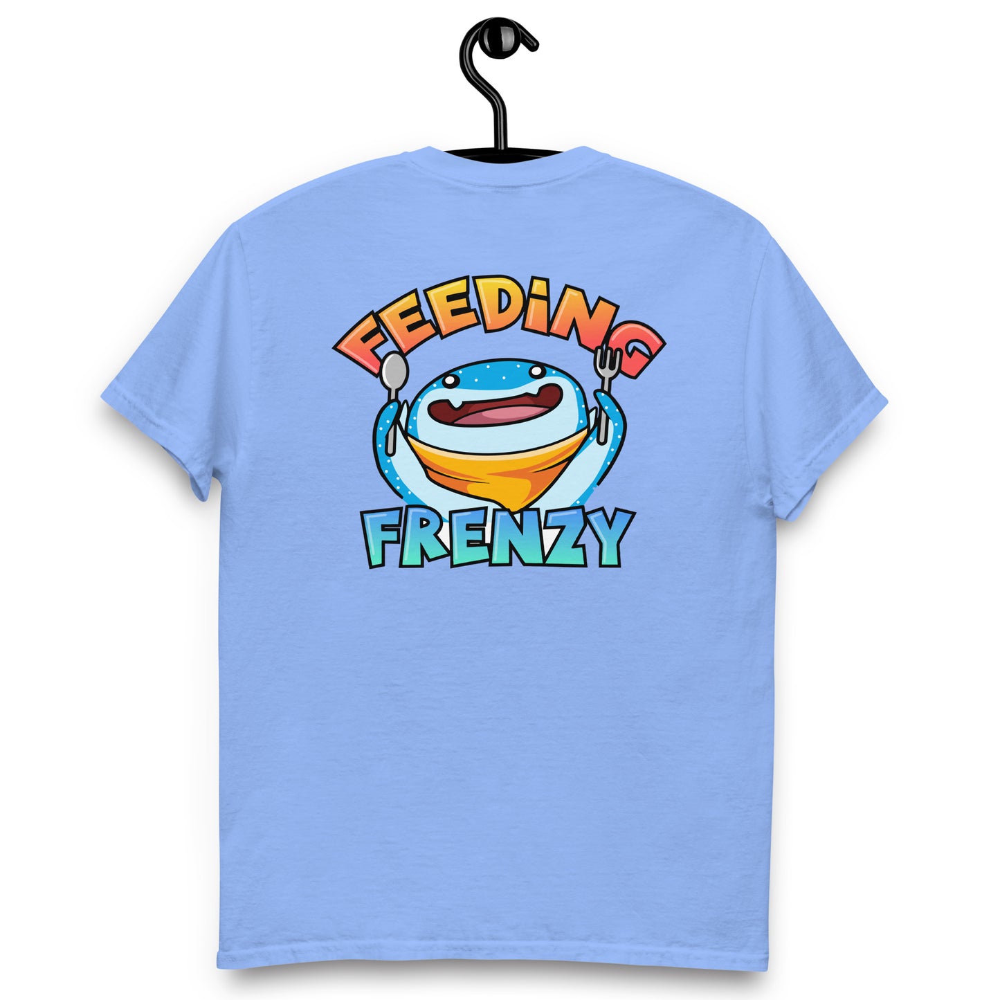 SSU Men's classic tee Black Sharks Feeding Frenzy Back