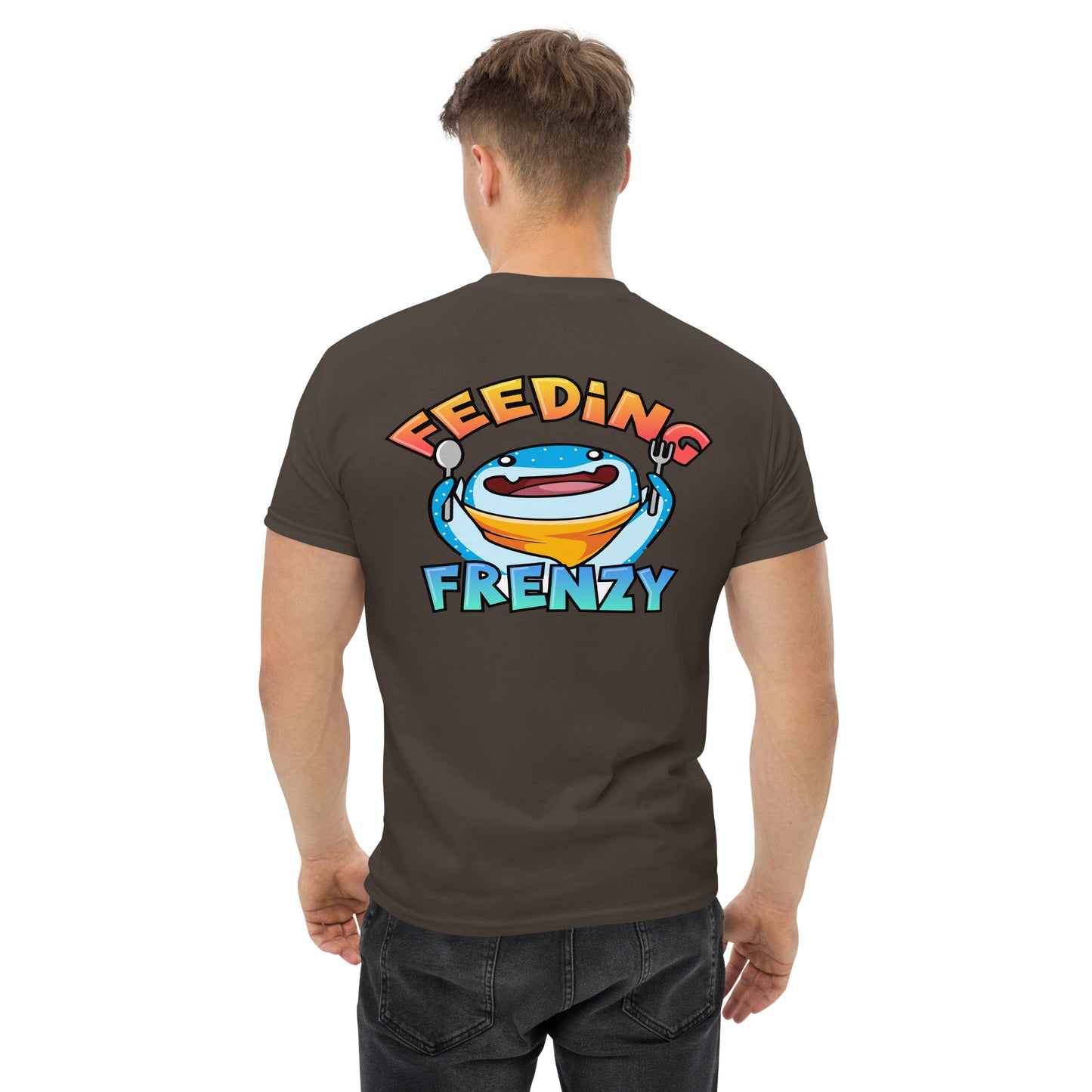 SSU Men's classic tee Salty Sharks Uprising Feeding Frenzy Back