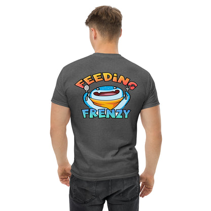 SSU Men's classic tee White Sharks Feeding Frenzy Back