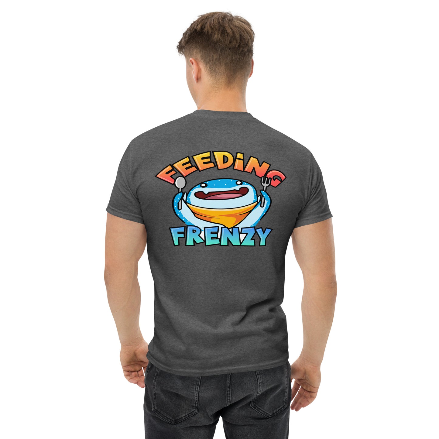 SSU Men's classic tee Salty Sharks Uprising Feeding Frenzy Back