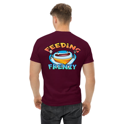 SSU Men's classic tee White Sharks Feeding Frenzy Back