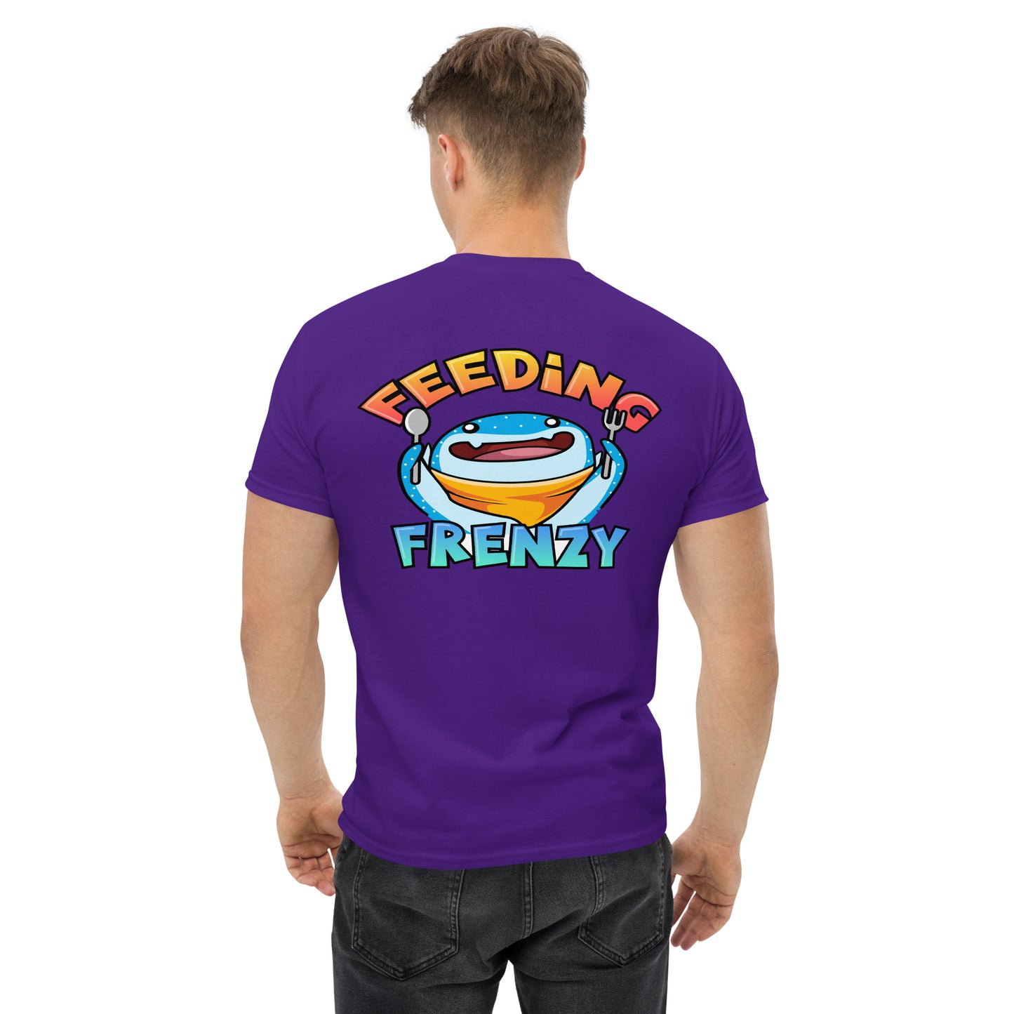 SSU Men's classic tee Salty Sharks Uprising Feeding Frenzy Back