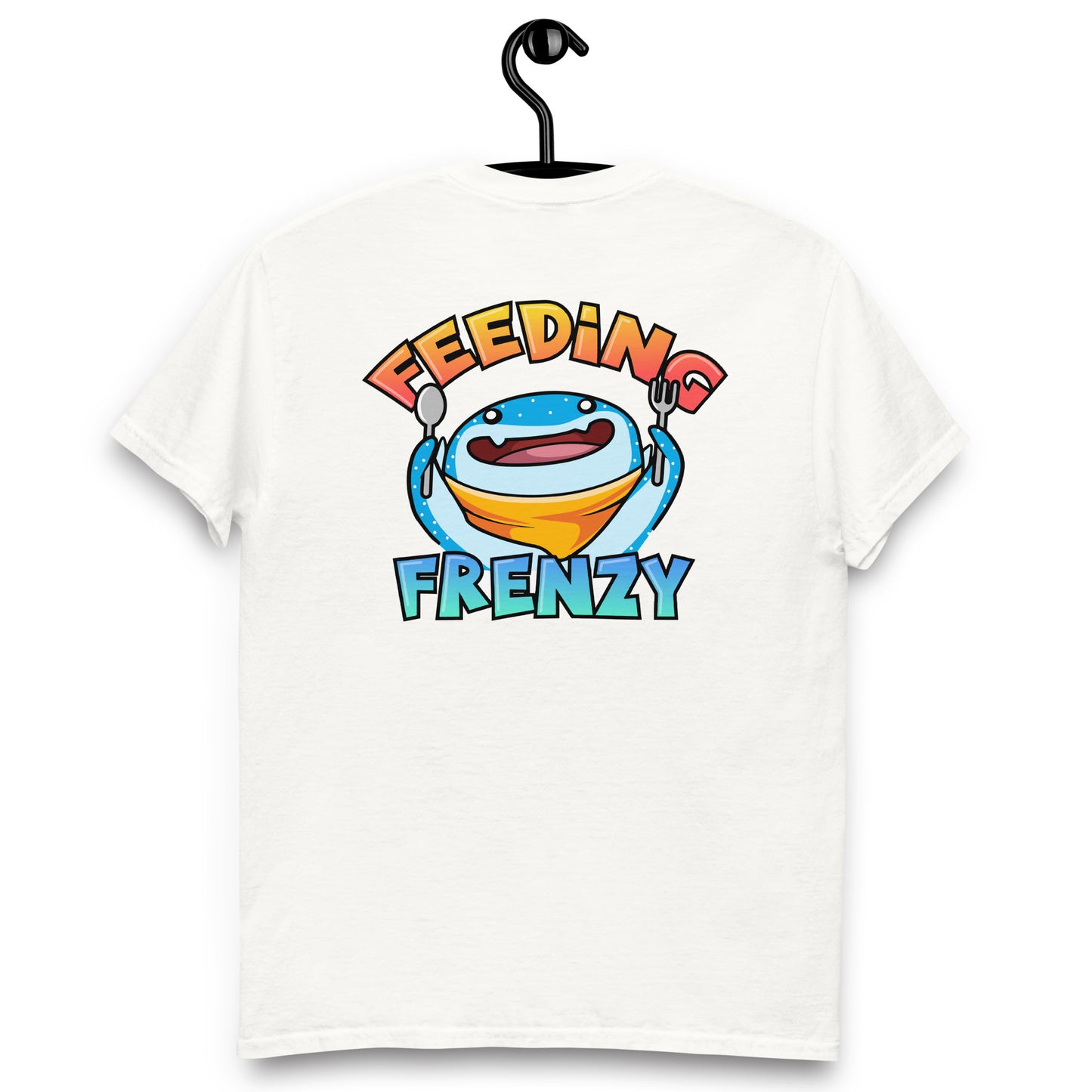 SSU Men's classic tee Black Sharks Feeding Frenzy Back