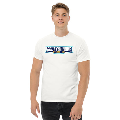 SSU Men's classic tee Salty Sharks Uprising Feeding Frenzy Back