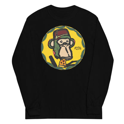 0xApeMfers Round Banana Men’s Long Sleeve Shirt