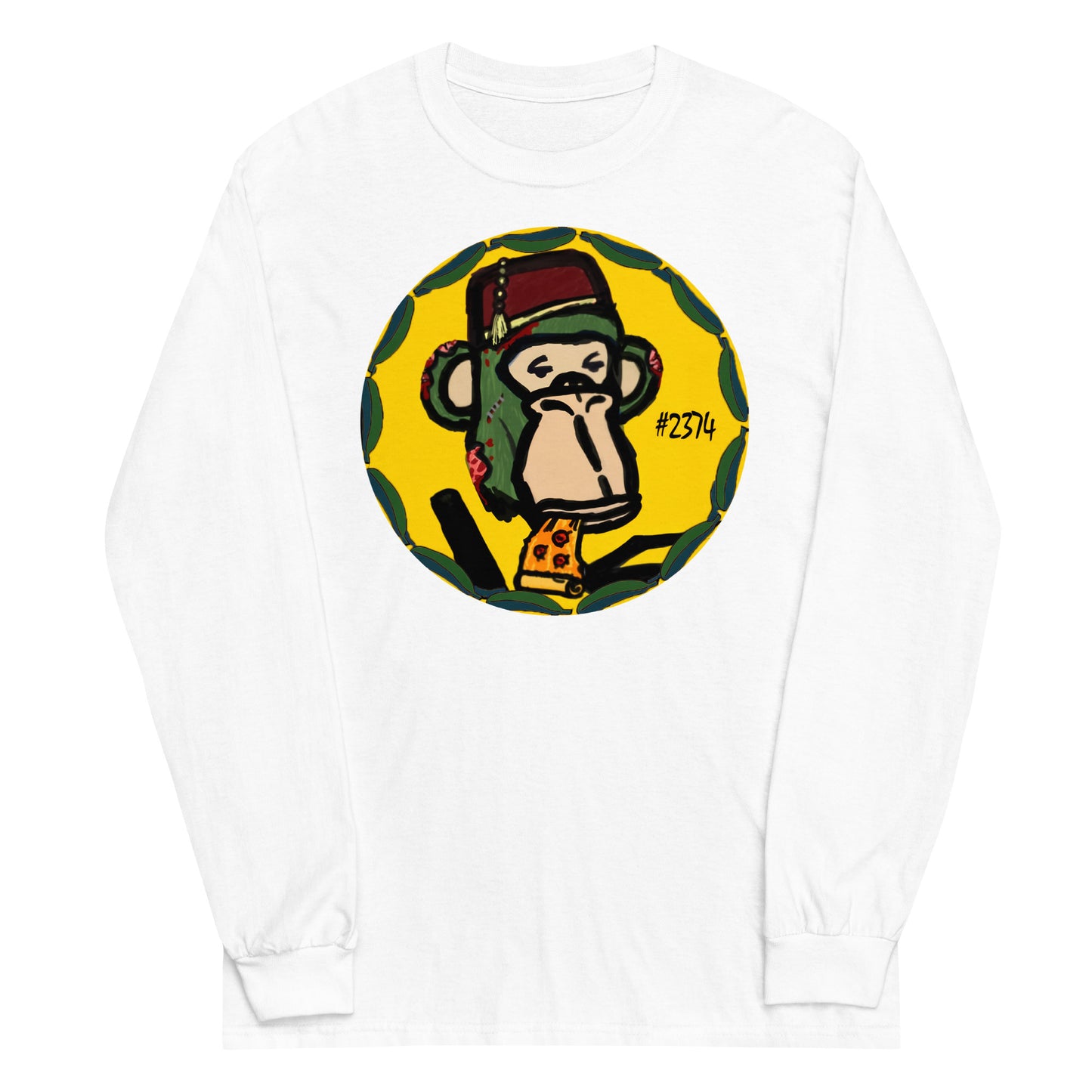 0xApeMfers Round Banana Men’s Long Sleeve Shirt