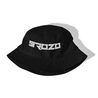 Brozo Organic Black Embroidered bucket hat