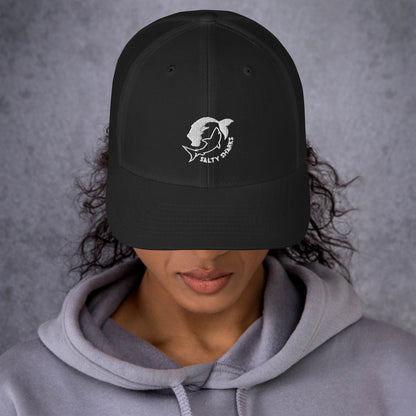 SSU Salty Sharks White Logo Trucker Cap