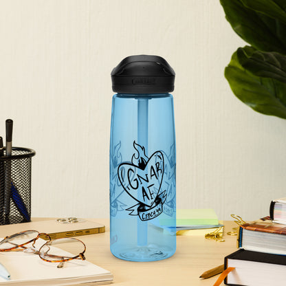 Gnar AF B&W Logo Sports water bottle