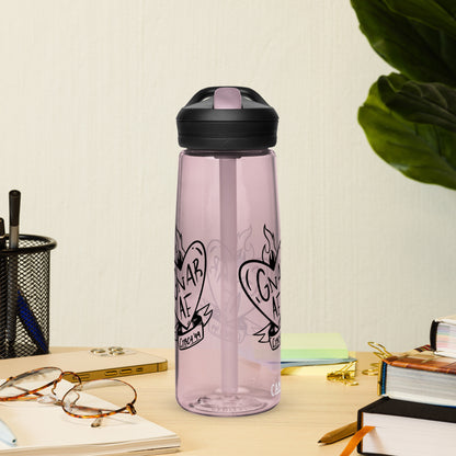 Gnar AF B&W Logo Sports water bottle