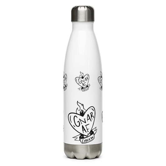 Gnar AF B&W Logo Stainless steel water bottle