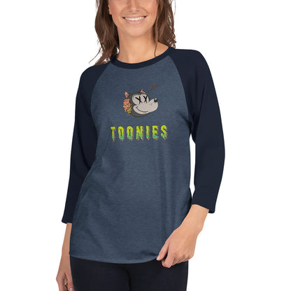 Toonies Zombie 3/4 sleeve raglan shirt