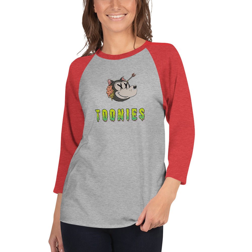 Toonies Zombie 3/4 sleeve raglan shirt