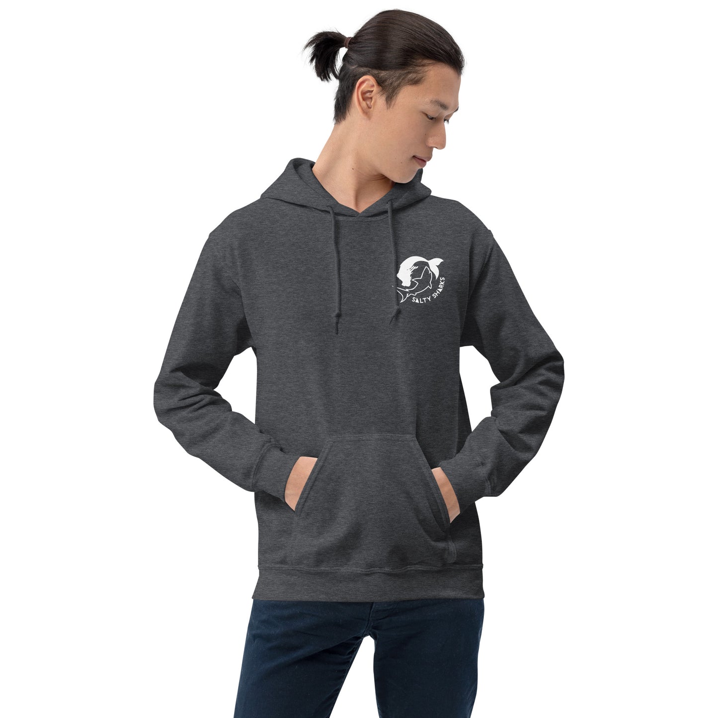 SSU Unisex Pullover Hoodie White Sharks Front