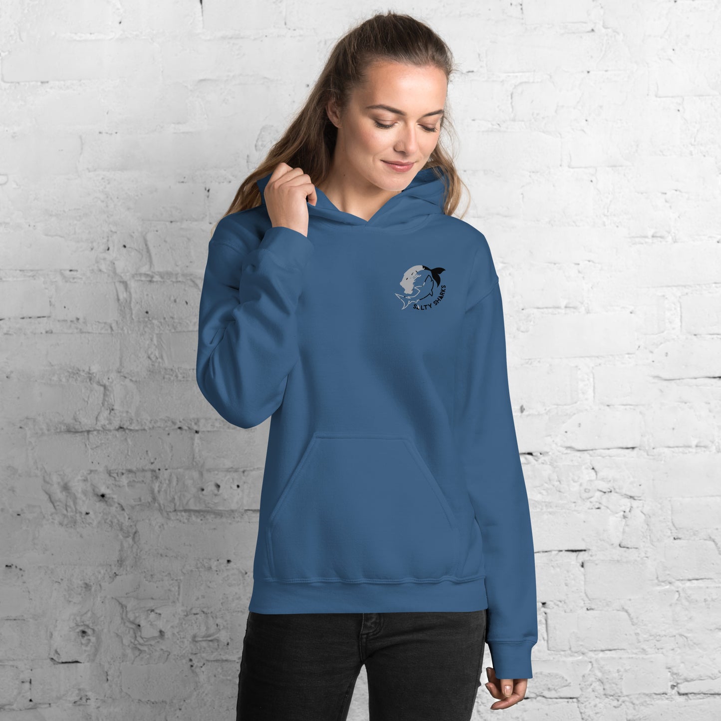 SSU Unisex Pullover Hoodie Black Sharks Alexina Back