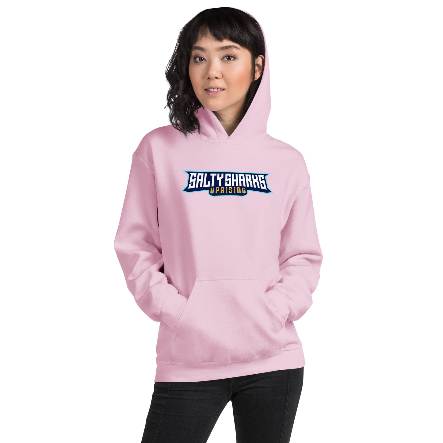 SSU Unisex Pullover Hoodie Salty Sharks Uprising Alexina Back