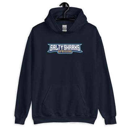 SSU Unisex Pullover Hoodie Salty Sharks Uprising Bluebeard Back